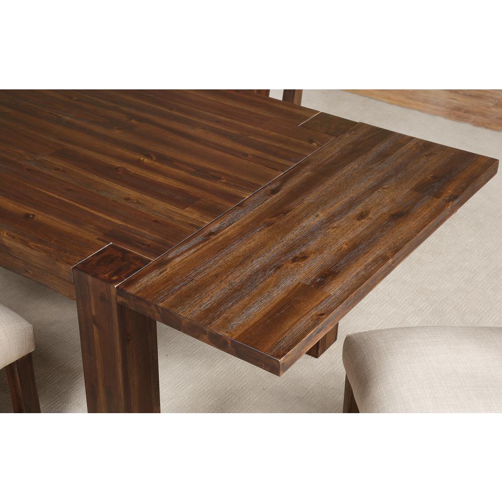 Meadow Solid Wood Extending Dining Table in Brick Brown. Picture 14