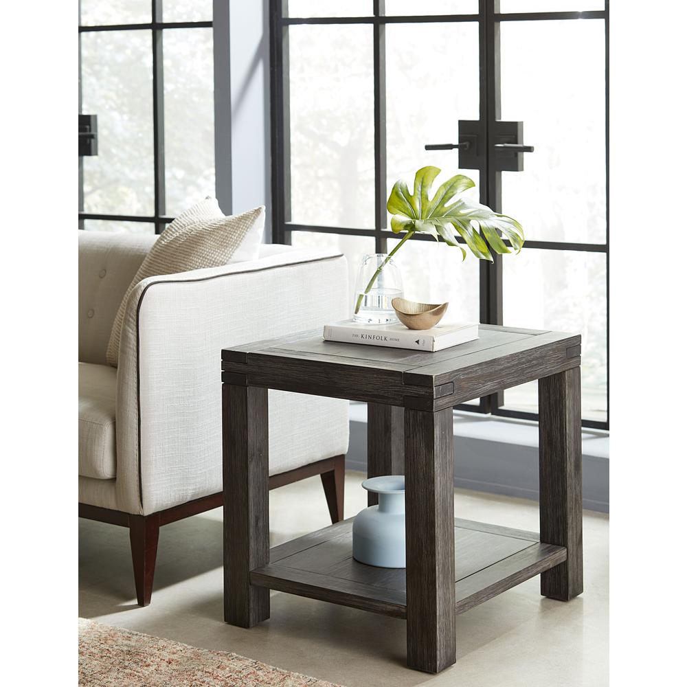 Meadow Solid Wood End Table in Graphite. Picture 2