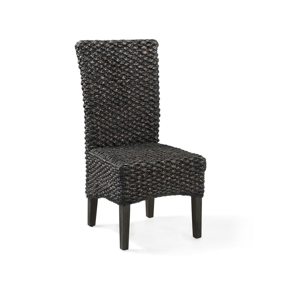 Meadow Chair Water Hyacinth in Graphite, set of 2. Picture 2