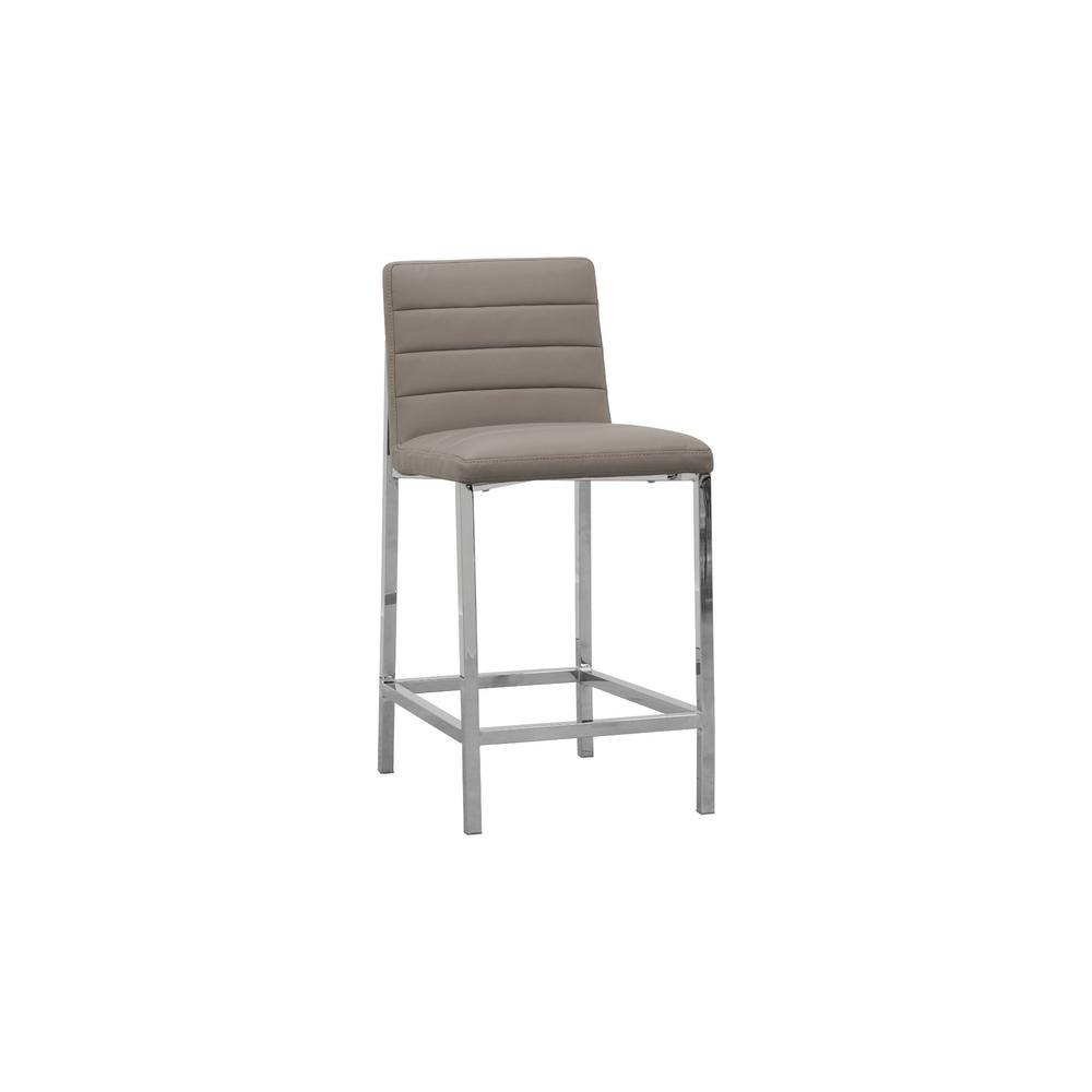 Amalfi Metal Back Counter Stool in Taupe, set of 2. Picture 1