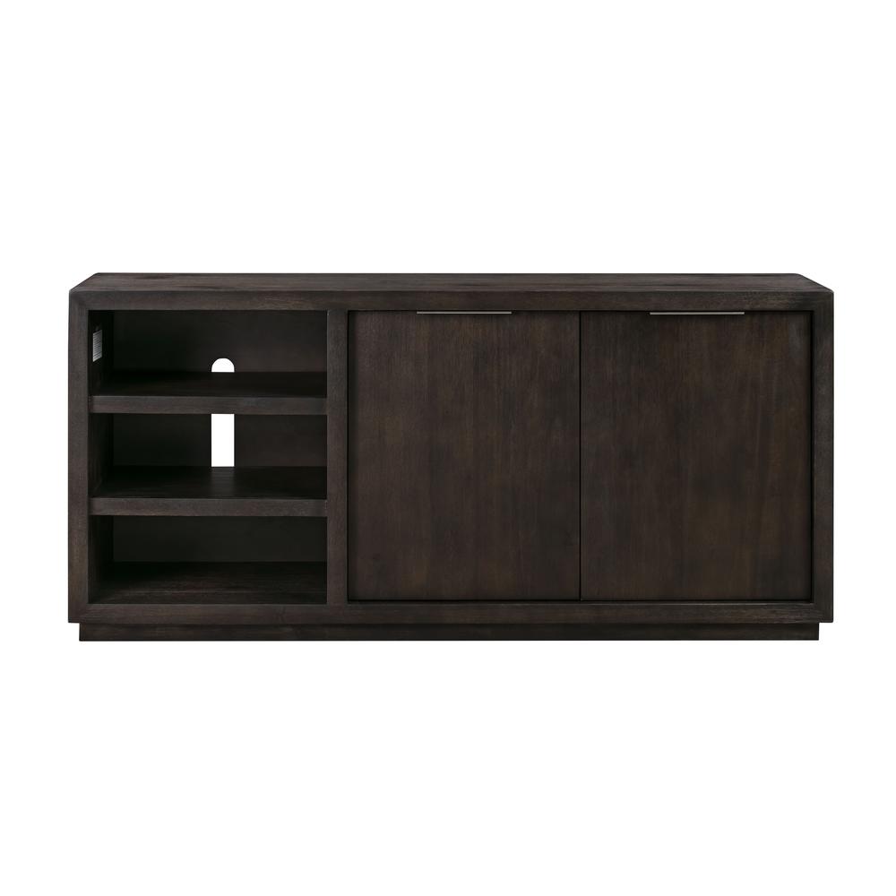 Oxford 64 inch Two Drawer Two Shelf Media Console in Basalt Grey. Picture 4