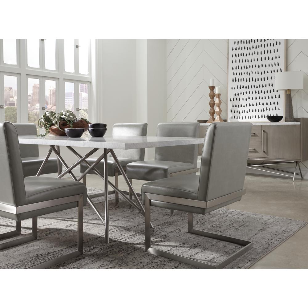 Coral Marble Rectangular Dining Table. Picture 3