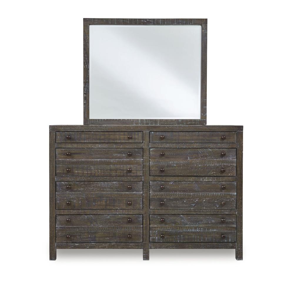 Townsend Solid Wood Eight Drawer Dresser in Gunmetal (2024). Picture 5