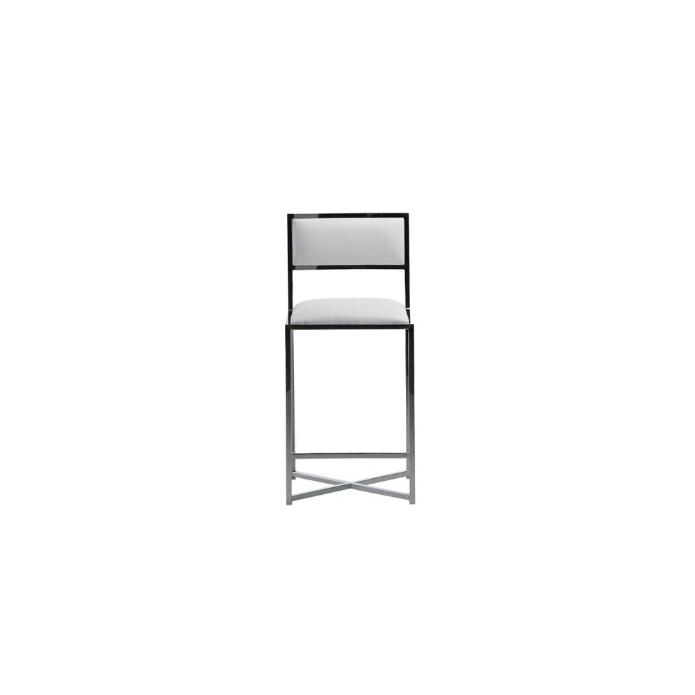 Amalfi X-Base Counter Stool in White, set of 2. Picture 3