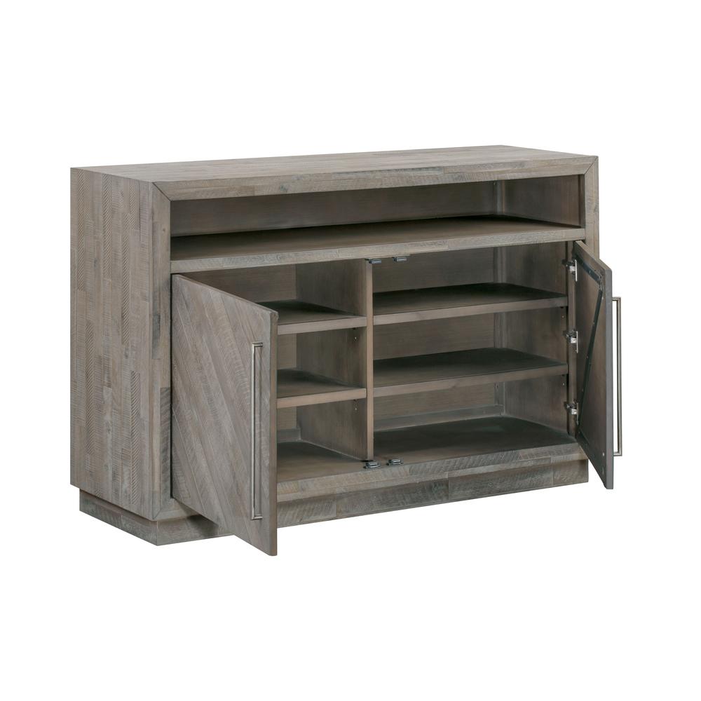 Alexandra Solid Wood 54 inch Media Console in Rustic Latte. Picture 7