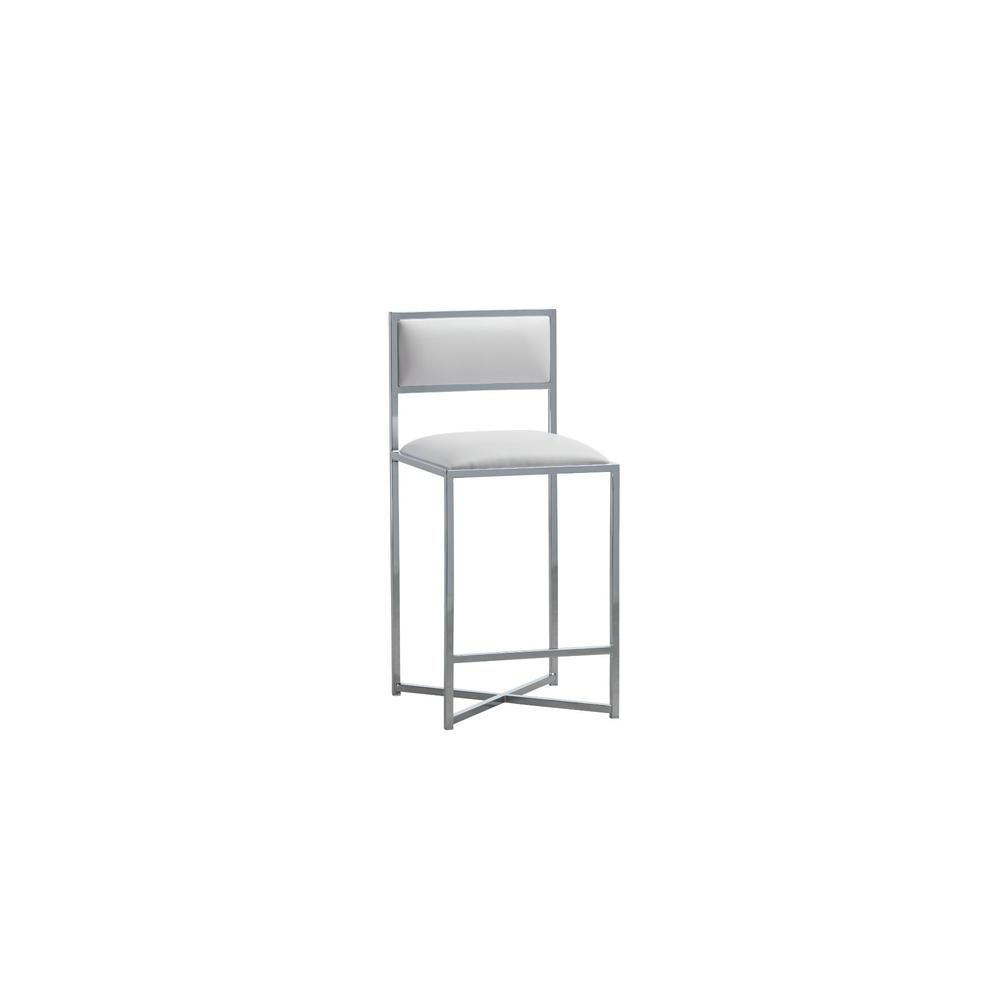 Amalfi X-Base Counter Stool in White, set of 2. Picture 1