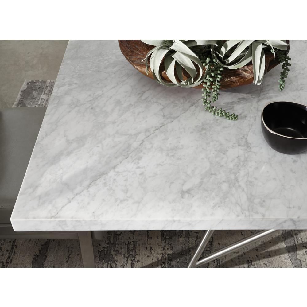 Coral Marble Rectangular Dining Table. Picture 4