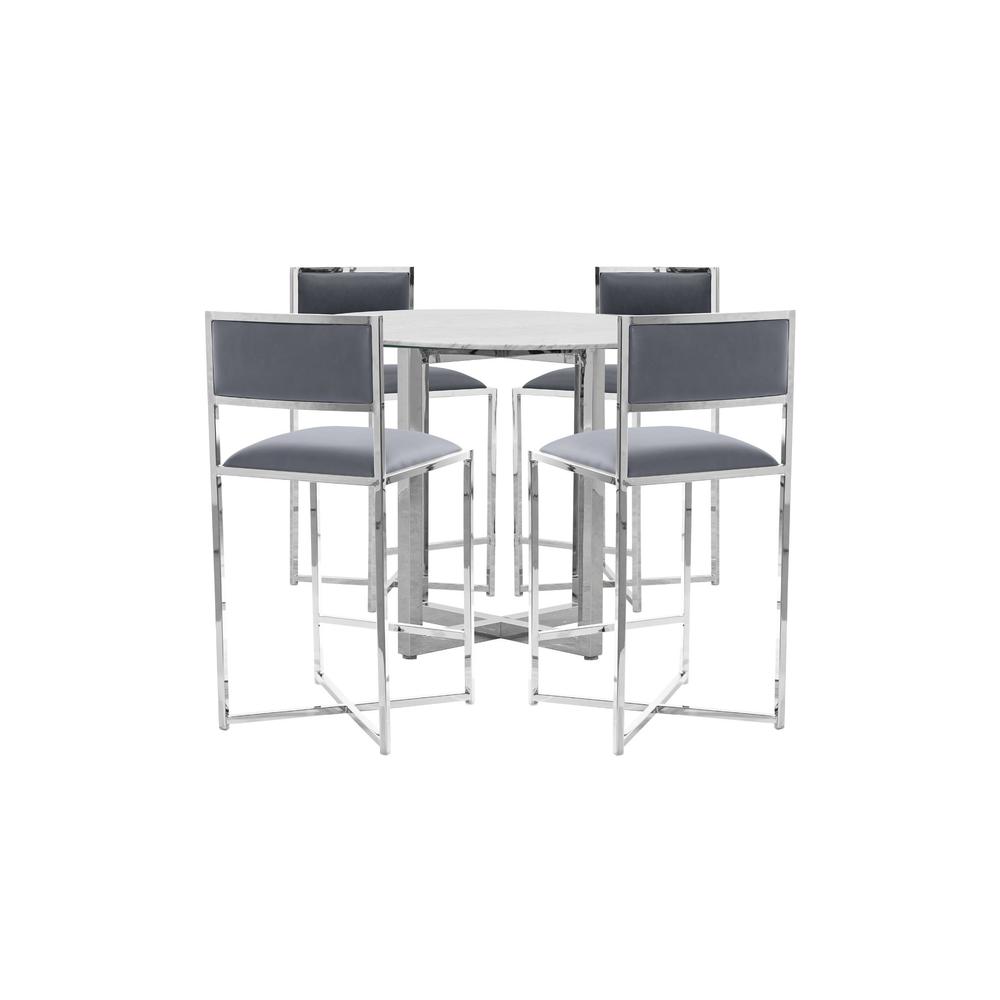 Amalfi X-Base Counter Stool in Cobalt, set of 2. Picture 4
