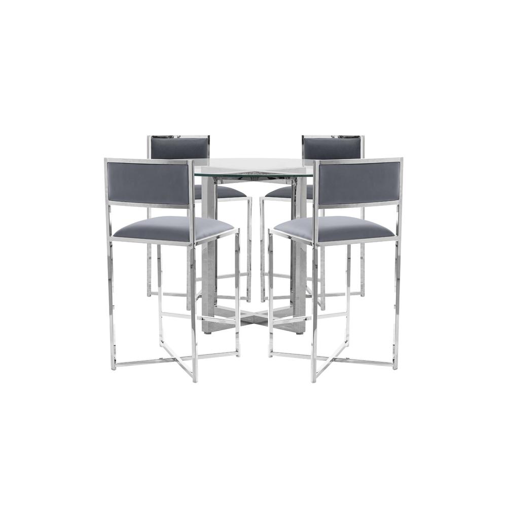 Amalfi X-Base Counter Stool in Cobalt, set of 2. Picture 6
