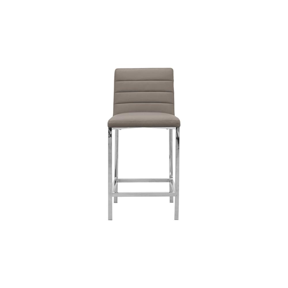 Amalfi Metal Back Counter Stool in Taupe, set of 2. Picture 2