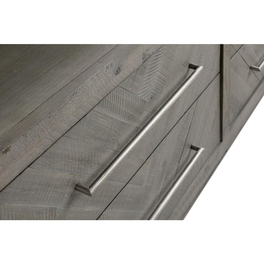 Alexandra Solid Wood 64 inch Media Console in Rustic Latte. Picture 9