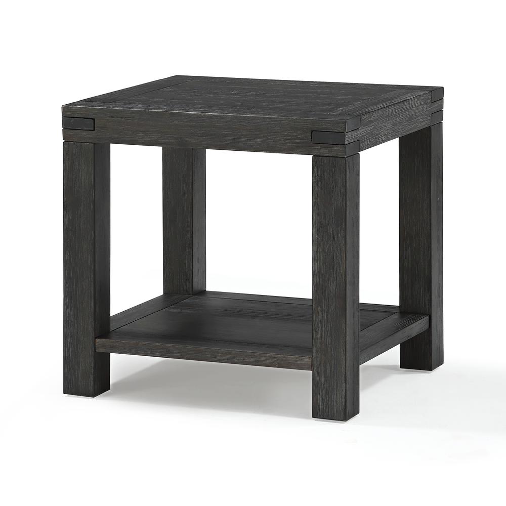 Meadow Solid Wood End Table in Graphite. Picture 1
