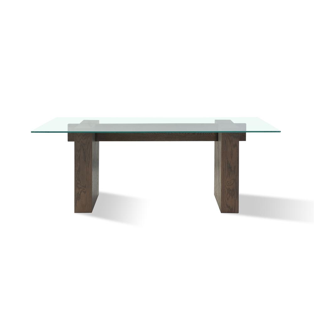 Oakland Glass Table in Brunette. Picture 5
