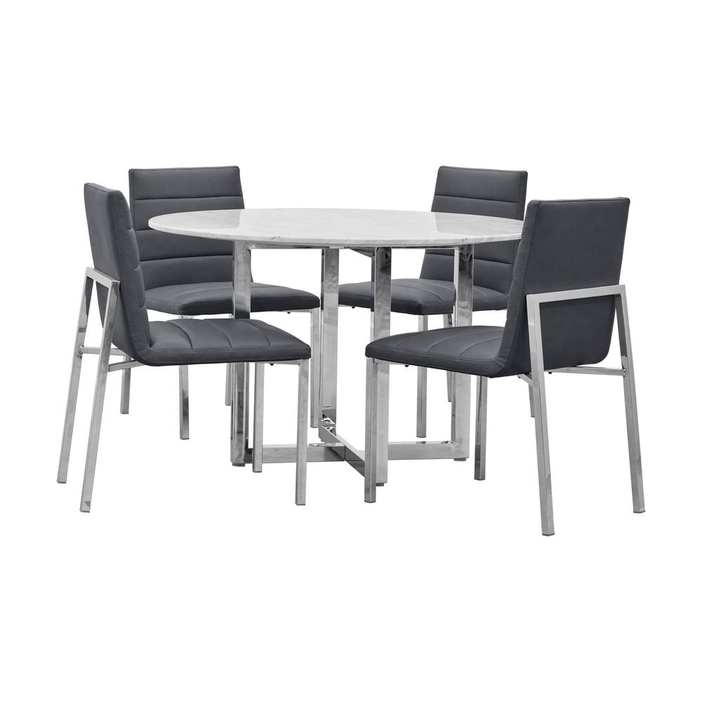 Amalfi Metal Back Chair in Cobalt, set of 2. Picture 5