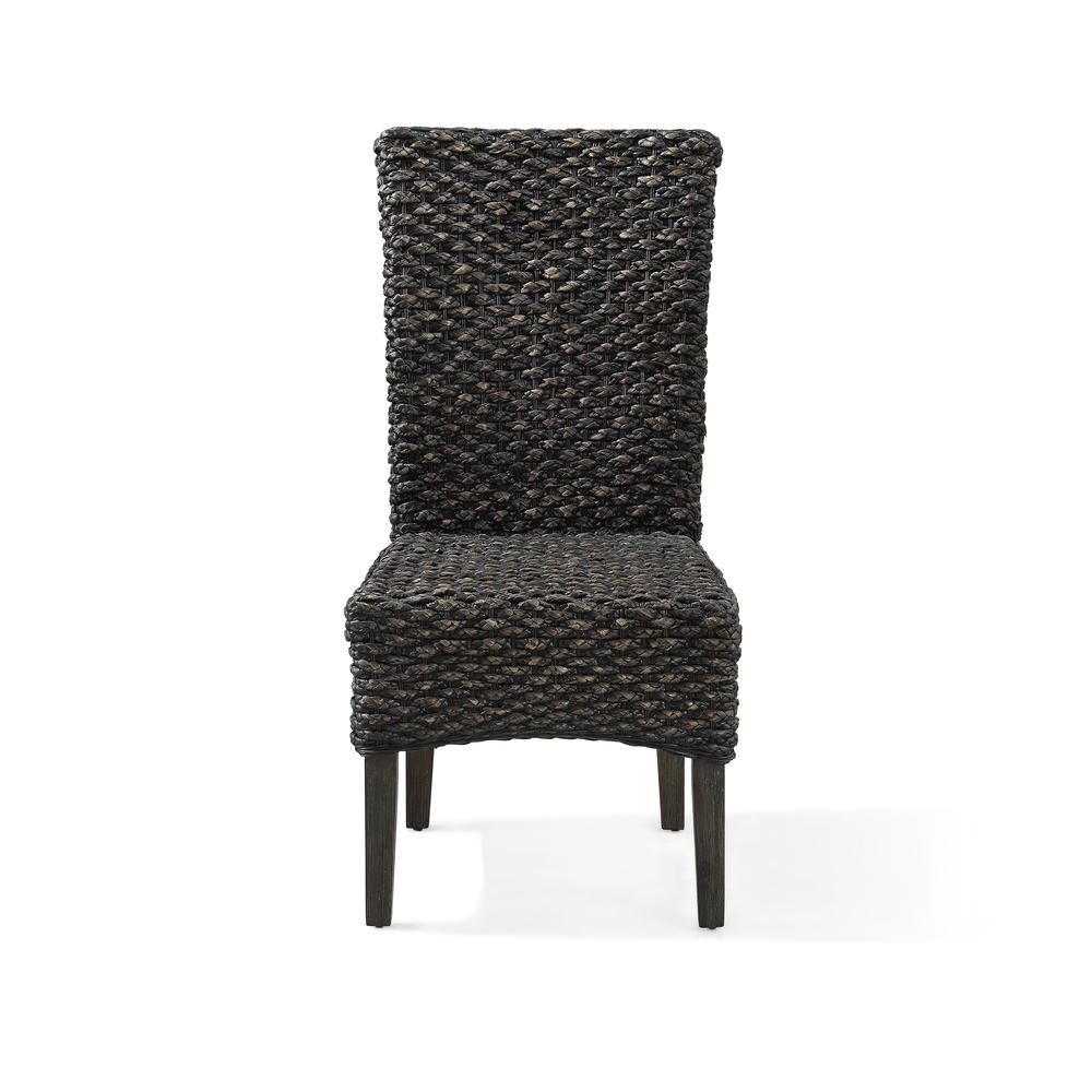 Meadow Chair Water Hyacinth in Graphite, set of 2. Picture 3