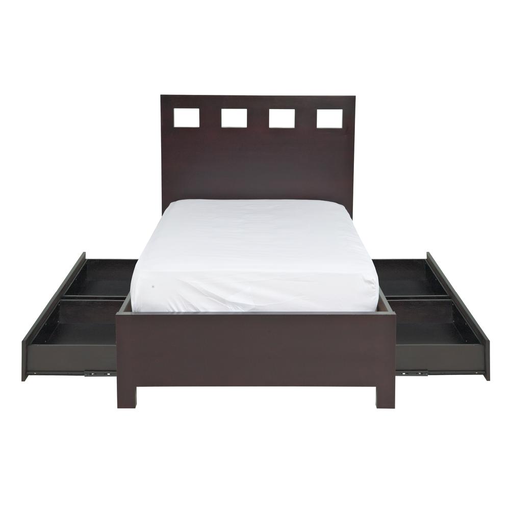 Riva Wood Storage Bed in Espresso. Picture 8