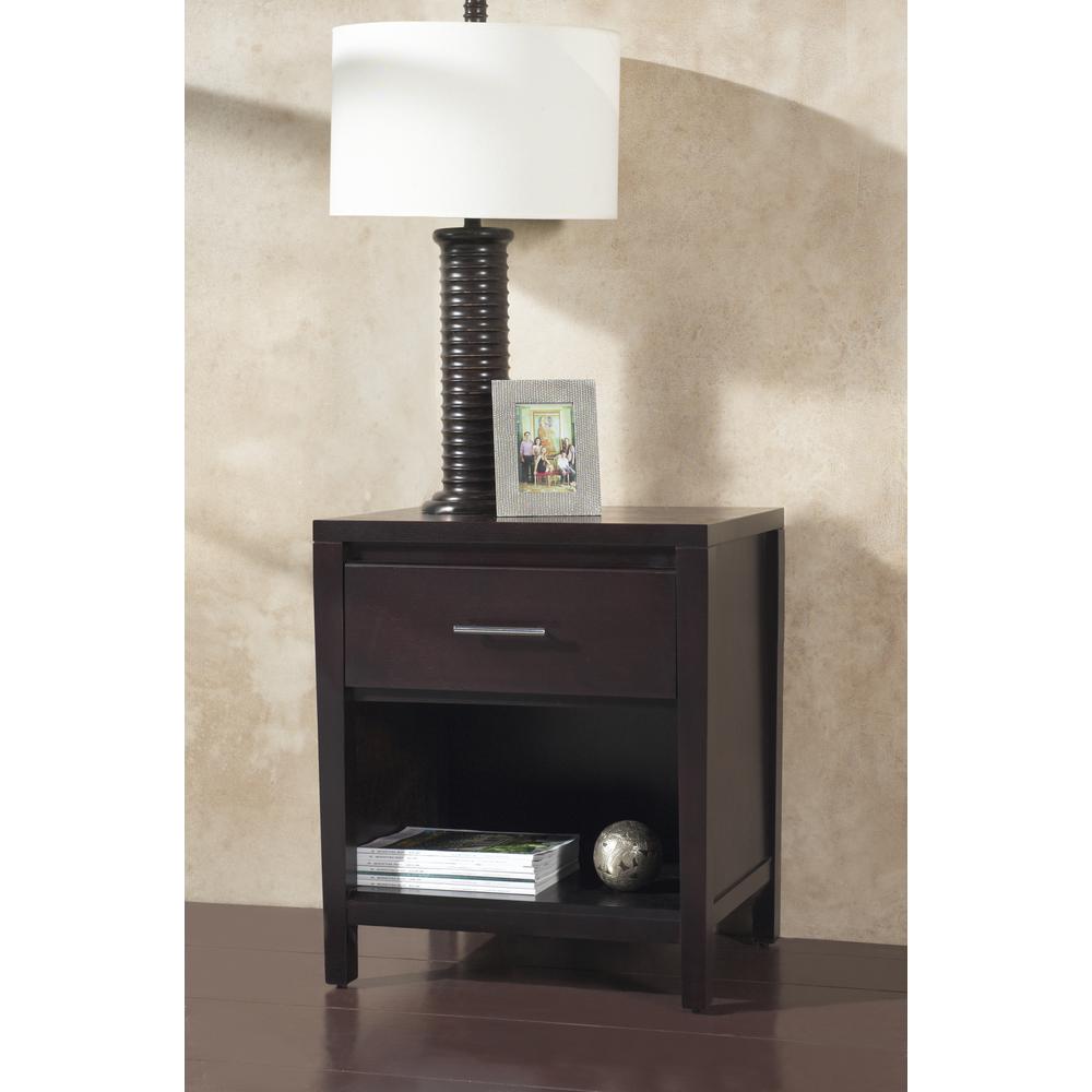 Nevis Charging Station Nightstand in Espresso. Picture 10