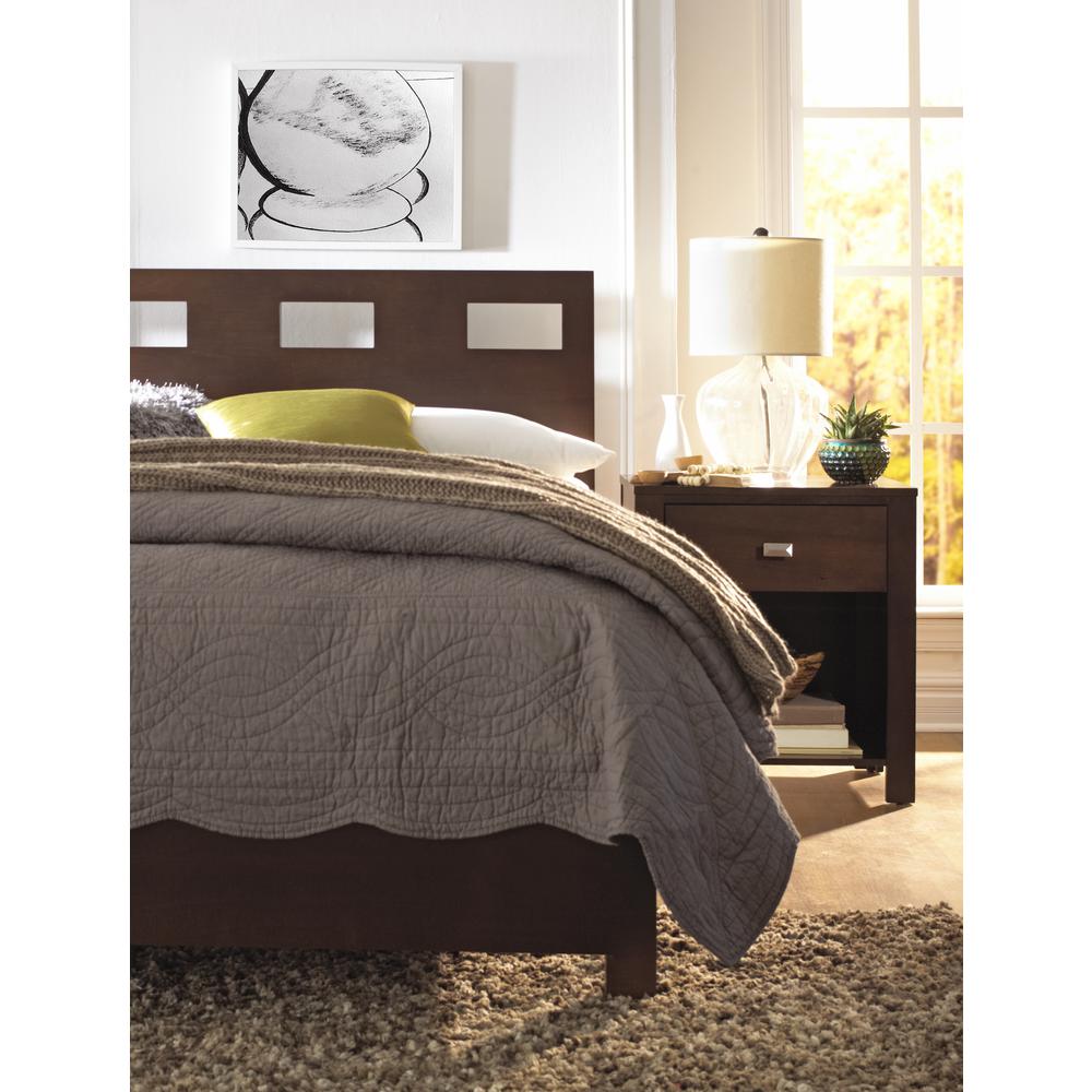 Riva Wood Storage Bed in Chocolate Brown. Picture 2