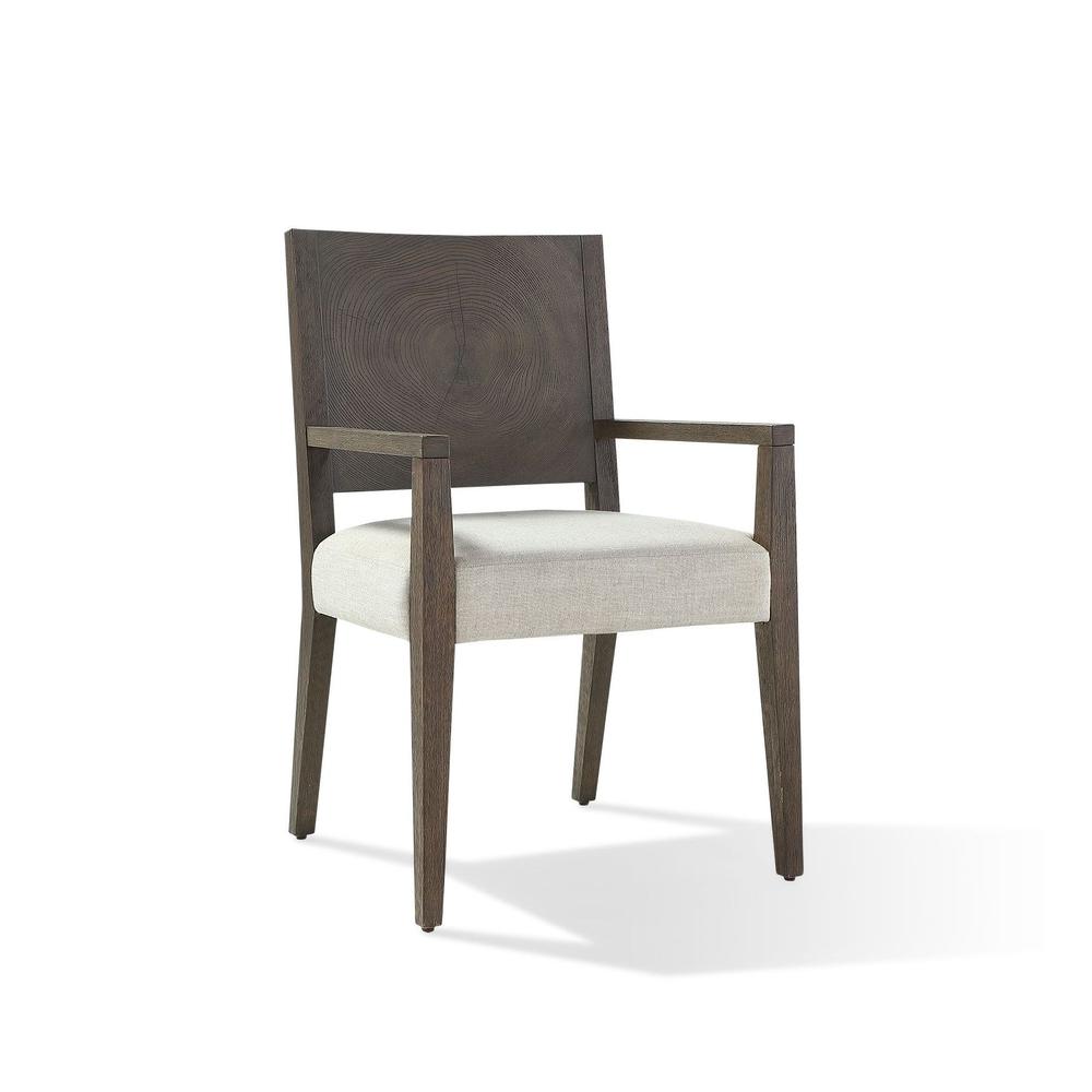 Oakland Wood Arm Chair in Brunette, set of 2. Picture 1