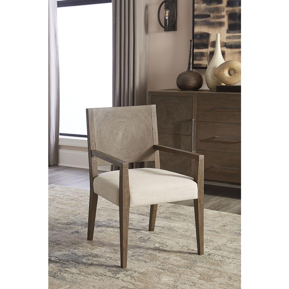 Oakland Wood Arm Chair in Brunette, set of 2. Picture 6