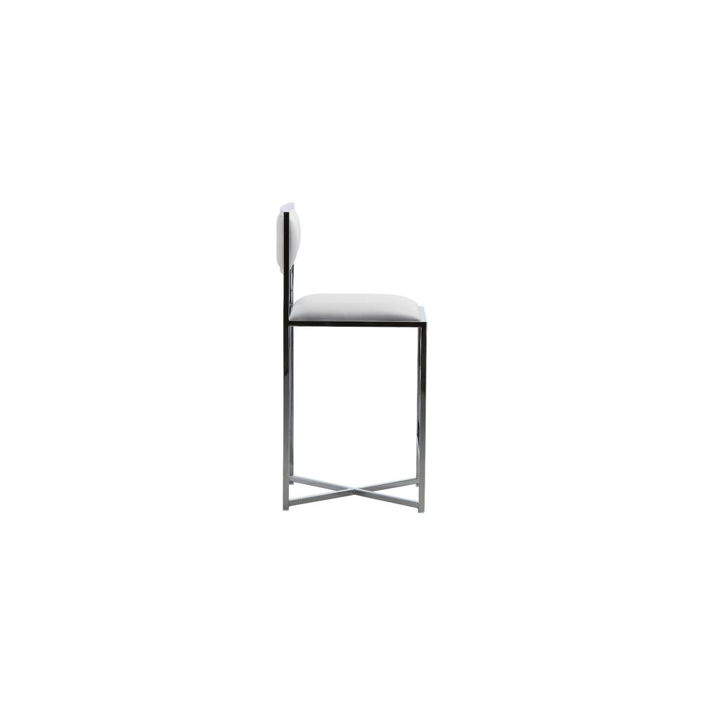 Amalfi X-Base Counter Stool in White, set of 2. Picture 2