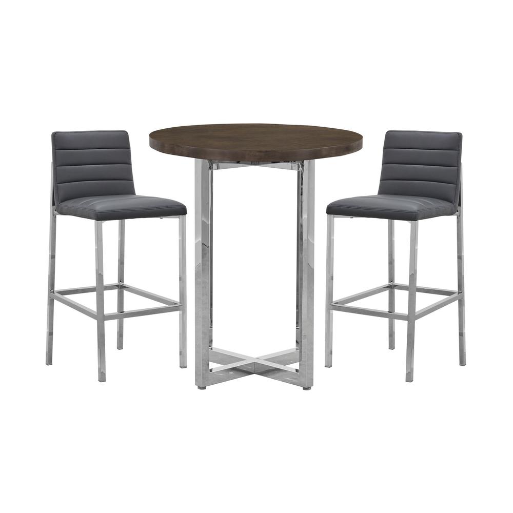 Amalfi Metal Back Bar Stool in Cobalt, set of 2. Picture 4