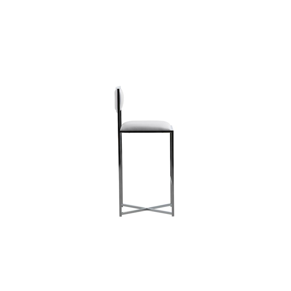 Amalfi X-Base Bar Stool in White, set of 2. Picture 2