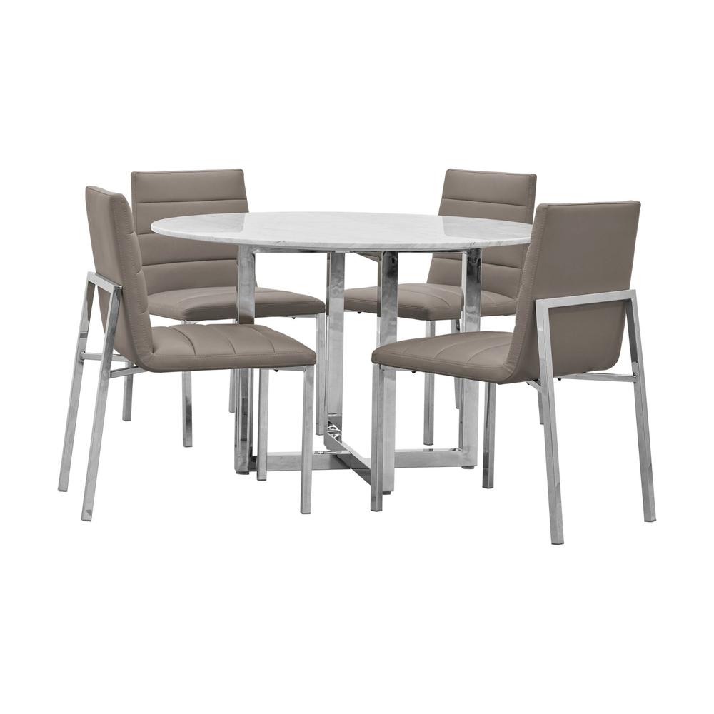Amalfi Metal Back Chair in Taupe, set of 2. Picture 4
