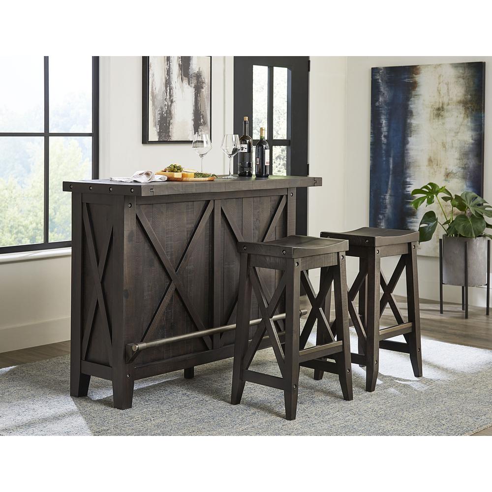 Yosemite Solid Wood Bar Stool in Cafe. Picture 2