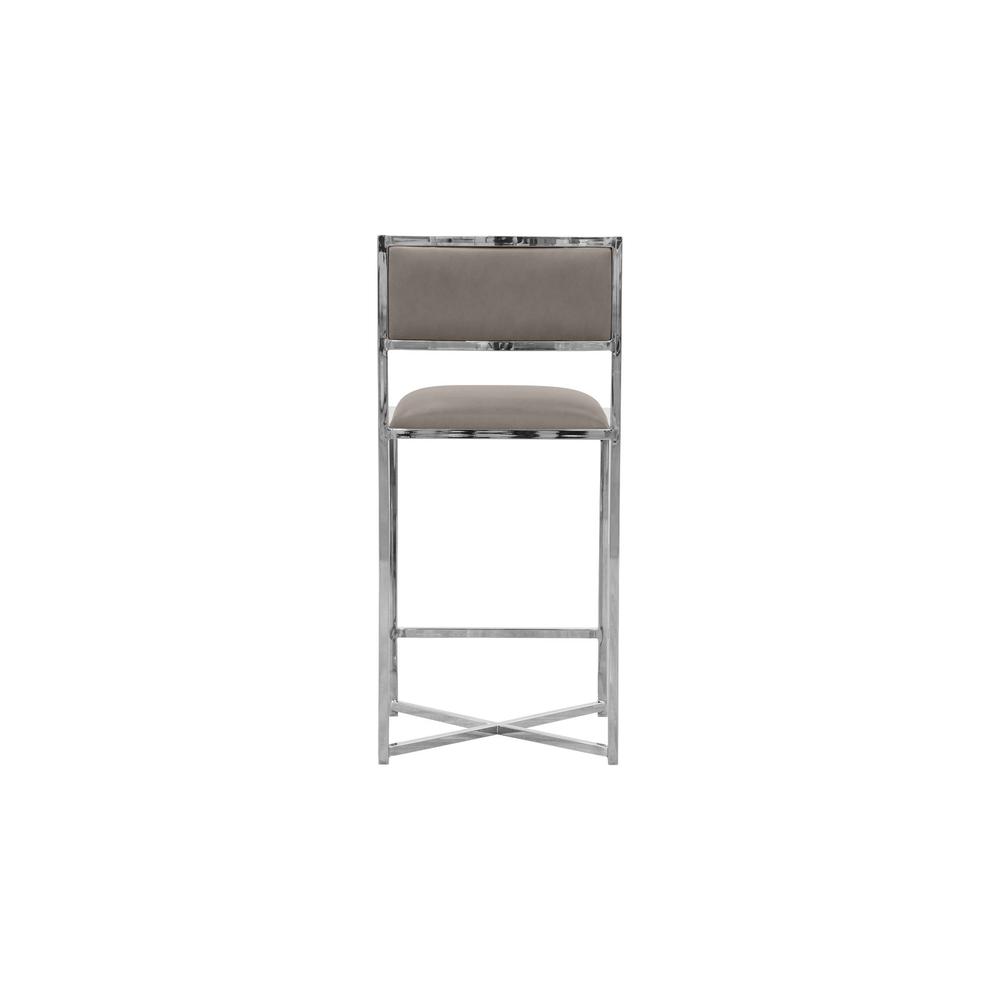 Amalfi X-Base Counter Stool in Taupe, set of 2. Picture 3