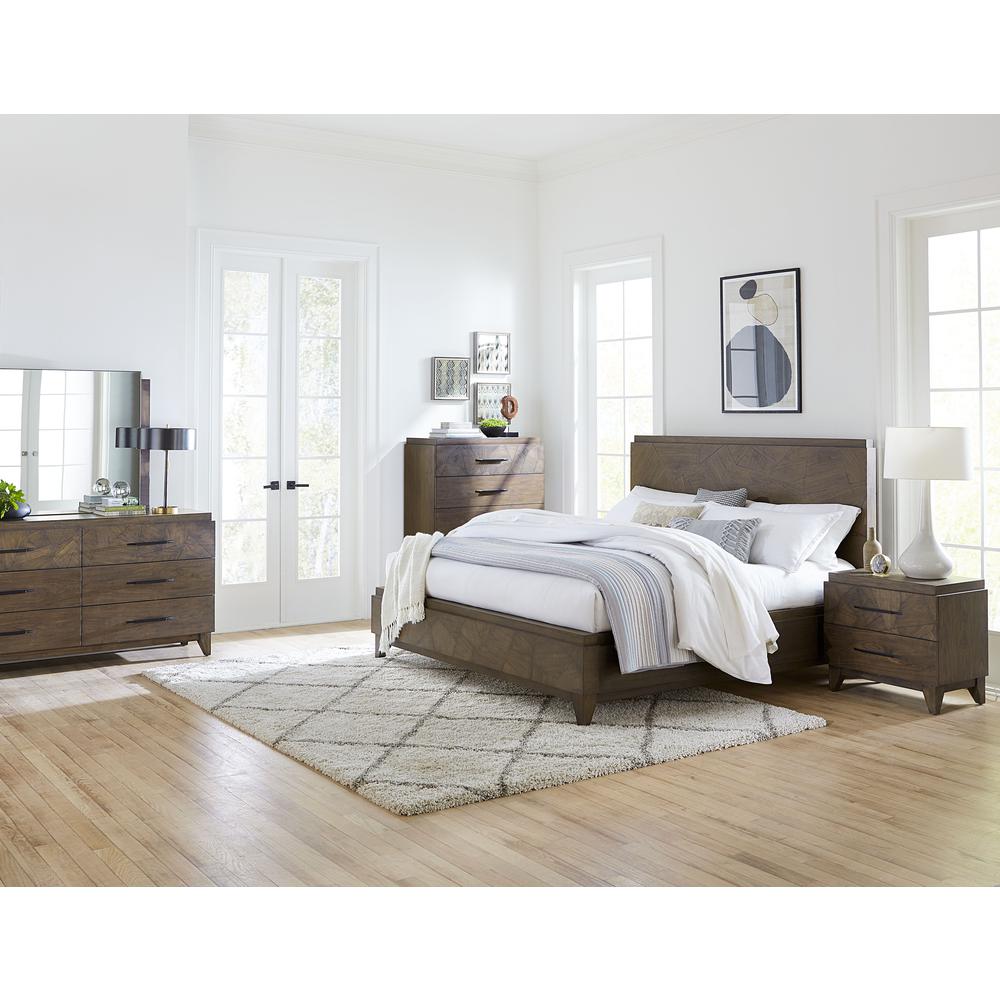 Broderick Dresser Mirror in Wild Oats Brown. Picture 4