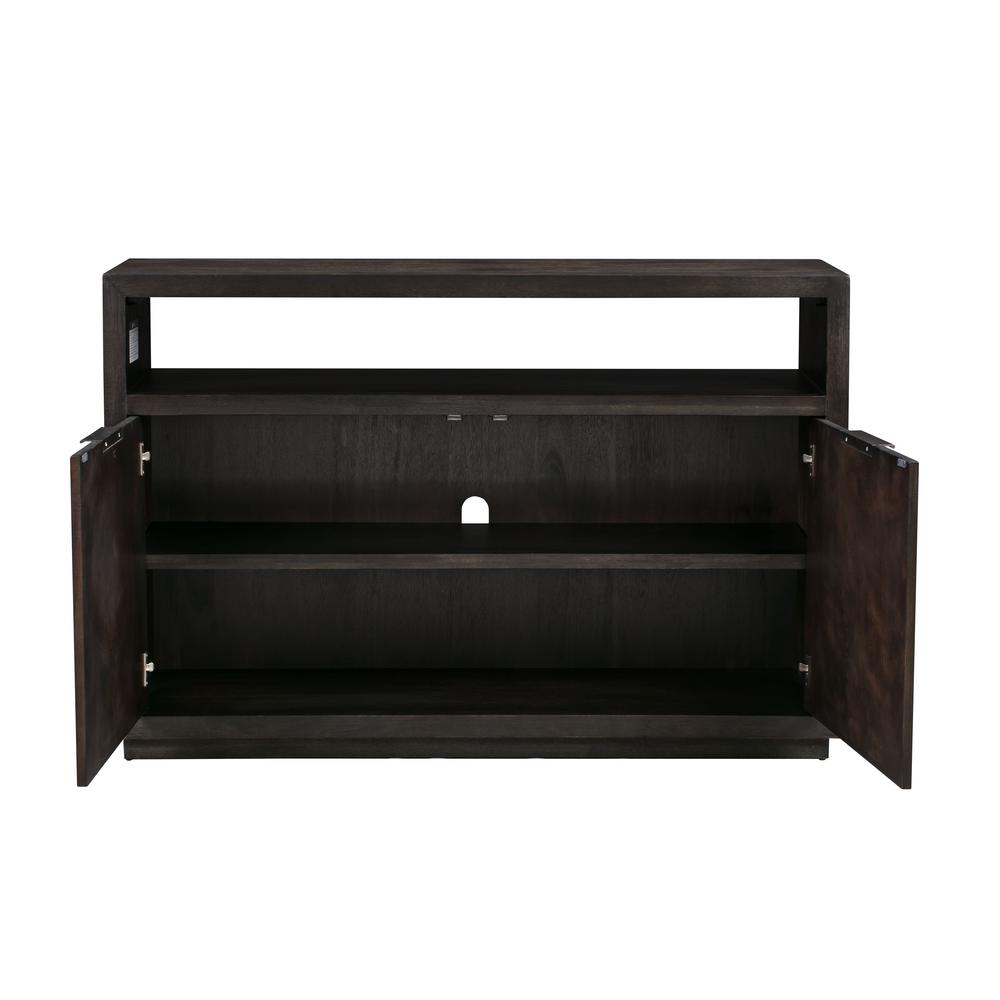 Oxford Solid Wood 54 inch Media Console in Basalt Grey. Picture 5