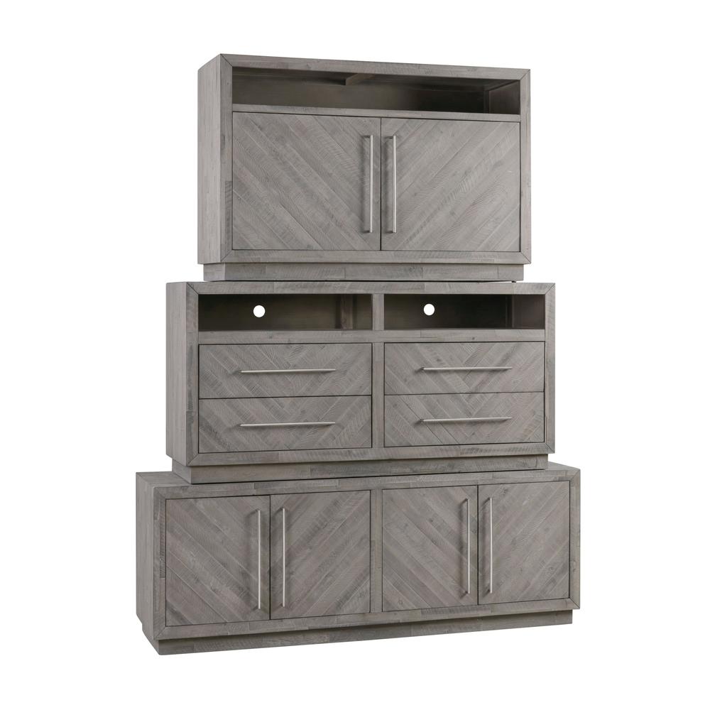 Alexandra Solid Wood 54 inch Media Console in Rustic Latte. Picture 3