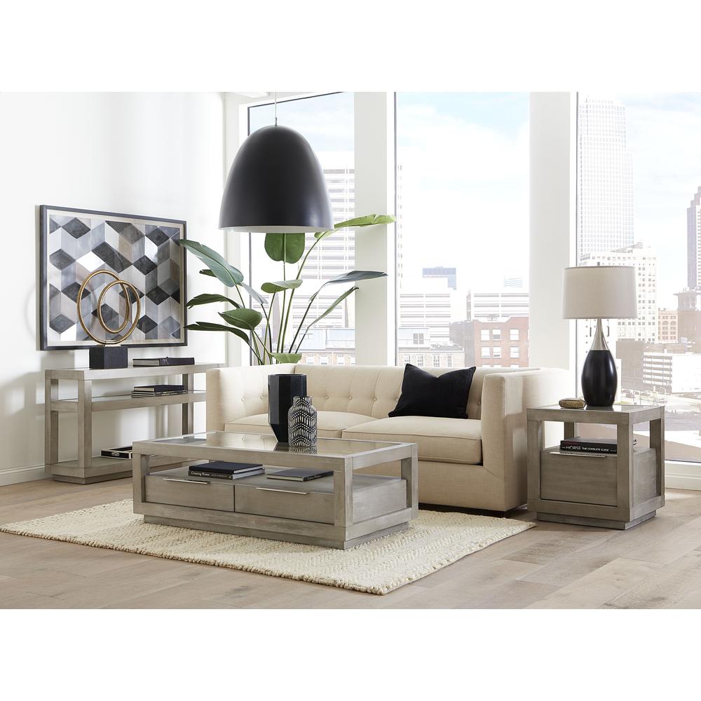 Oxford Two-Drawer Coffee Table in Mineral. Picture 4