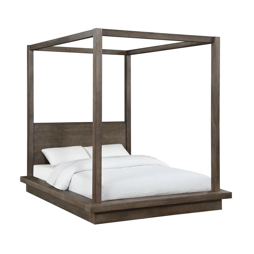 Melbourne Wood Canopy Bed in Dark Pine. Picture 4