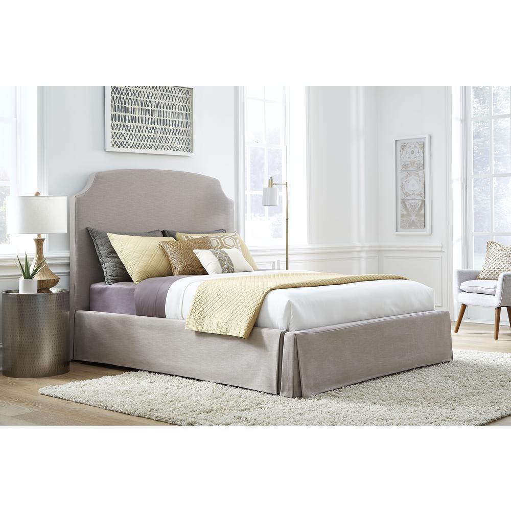 Laurel UpholsteredSkirted Storage Panel Bed in Wheat. Picture 2
