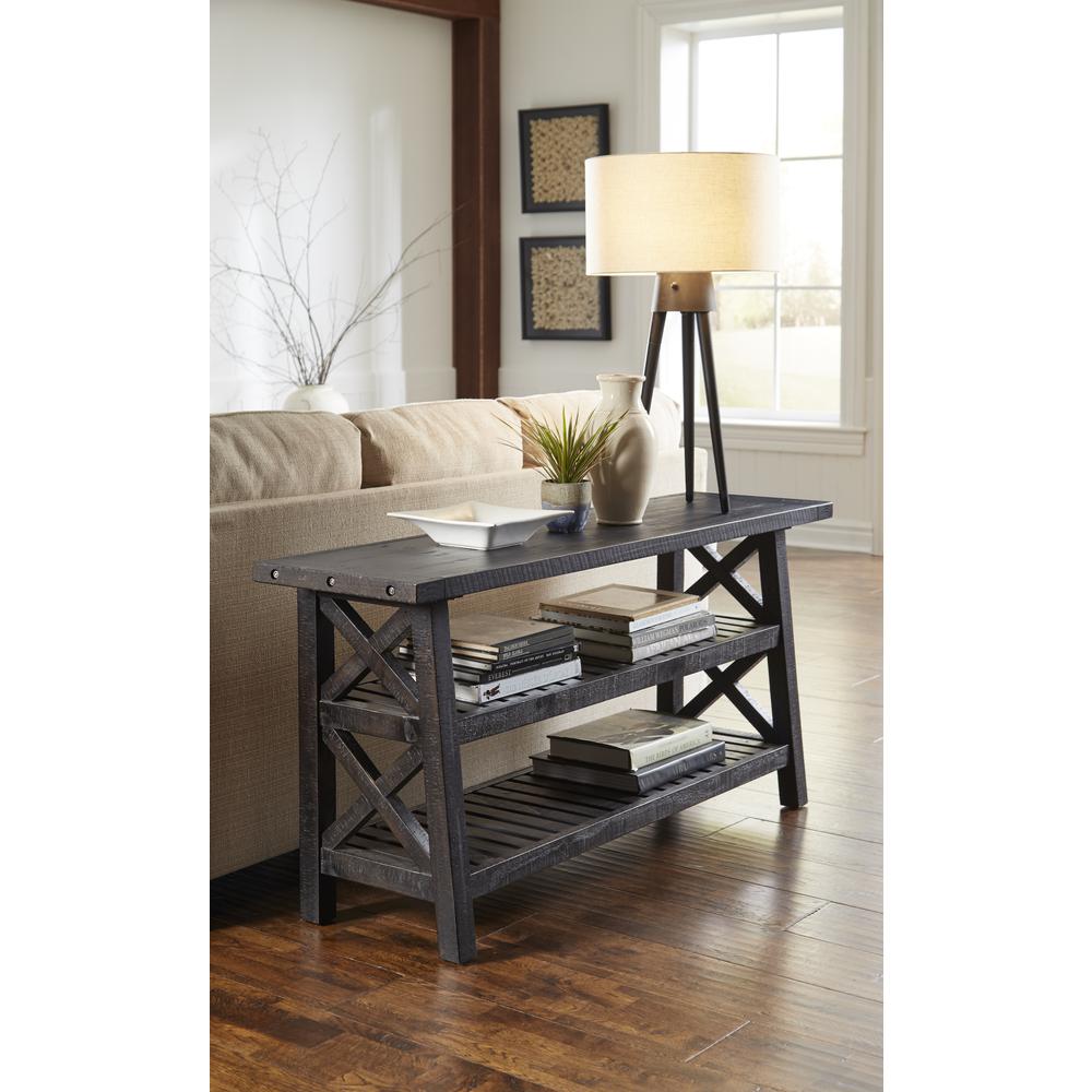 Yosemite Solid Wood Console Table in Cafe. Picture 1