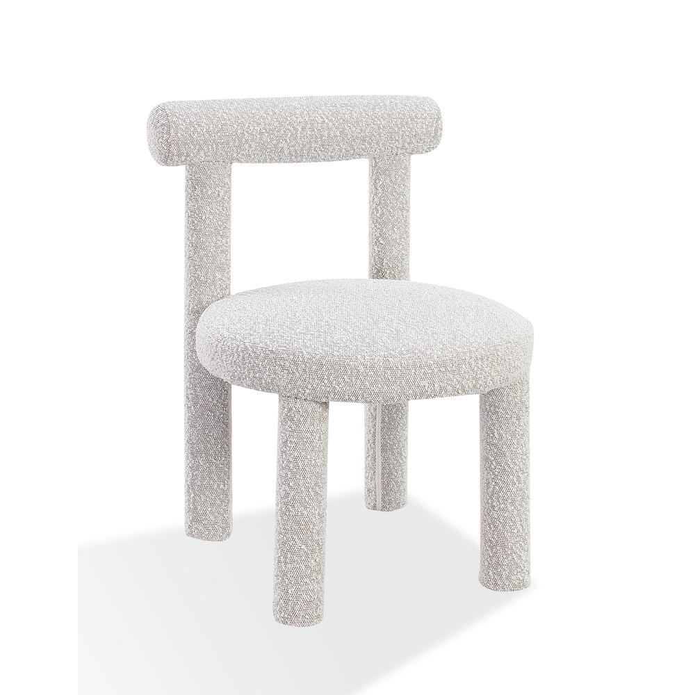 Addison Modern Dining Chair in Cotton Ball Boucle, set of 2. Picture 1