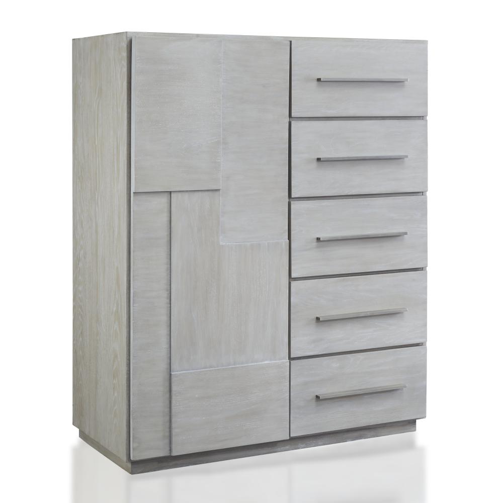 Destination Five Drawer One Door Sweater Chest in Cotton Grey (2024). Picture 2