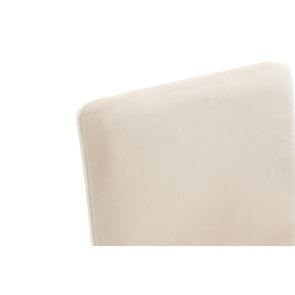 Winston Fully Upholstered Side chair in Sand Velvet, set of 2. Picture 5