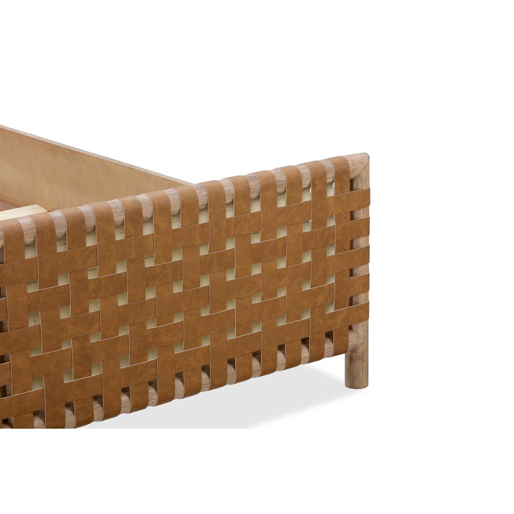 Dorsey Woven Panel Bed in Granola and Ginger. Picture 9