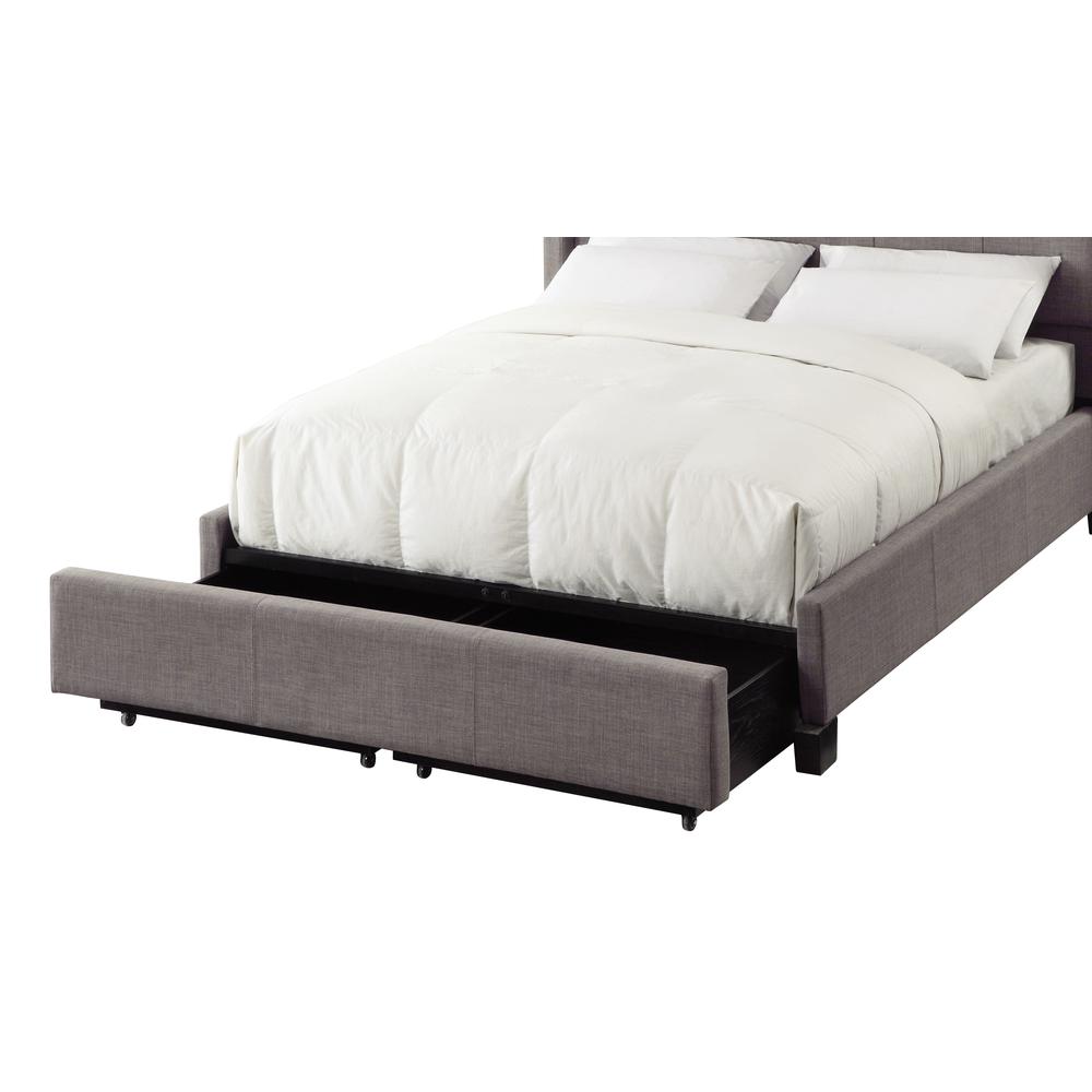 Royal Tufted Footboard Storage Bed in Dolphin Linen. Picture 6