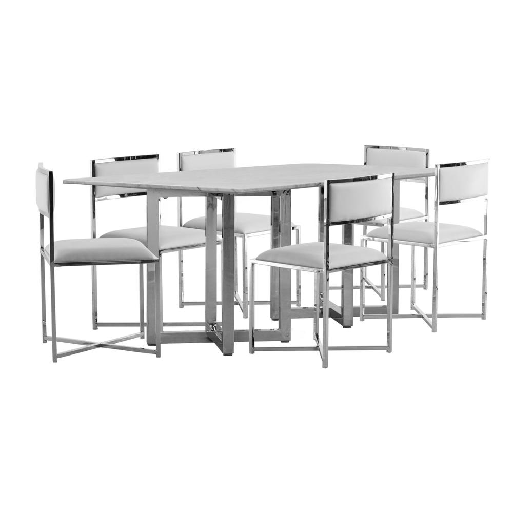 Amalfi X-Base Chair in White, set of 2. Picture 8