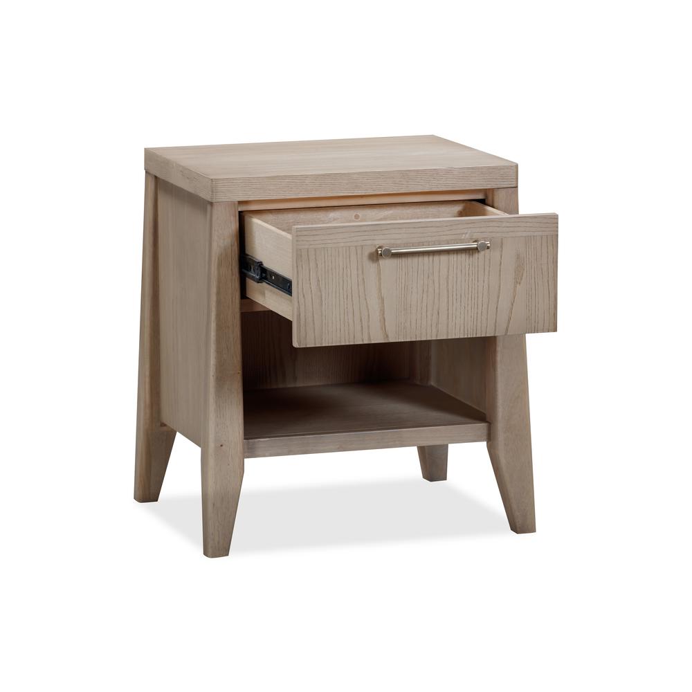 Sumire One Drawer One Shelf Ash Wood Nightstand in Ginger. Picture 3
