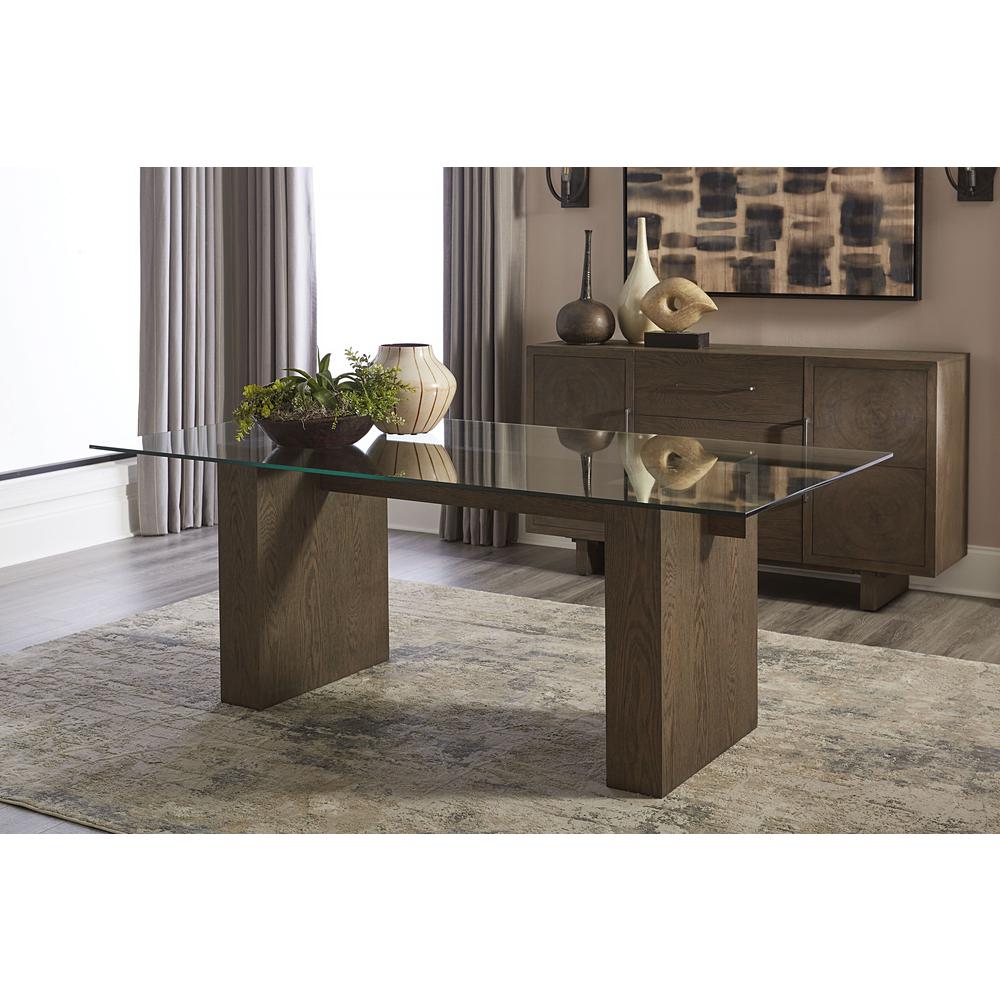 Oakland Glass Table in Brunette. Picture 1