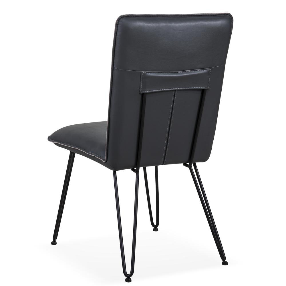 Demi Hairpin Leg Modern Dining Chair in Cobalt, set of 2. Picture 5
