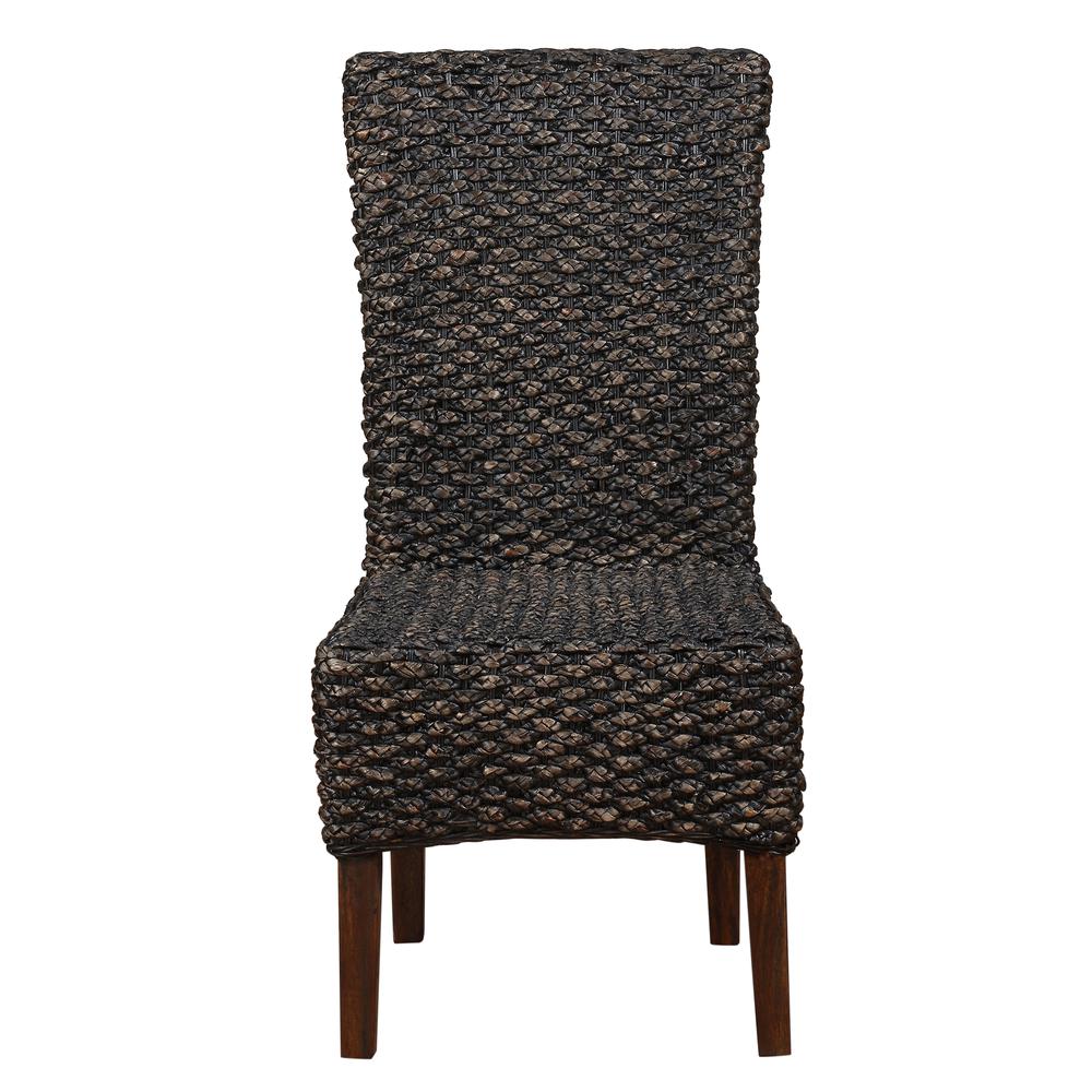 Meadow Wicker Dining Chair in Brick Brown, set of 2. Picture 5