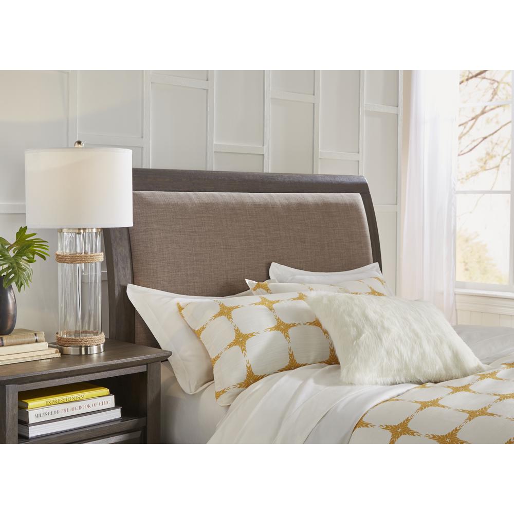 City II Upholstered Sleigh Bed in Basalt Gray. Picture 3