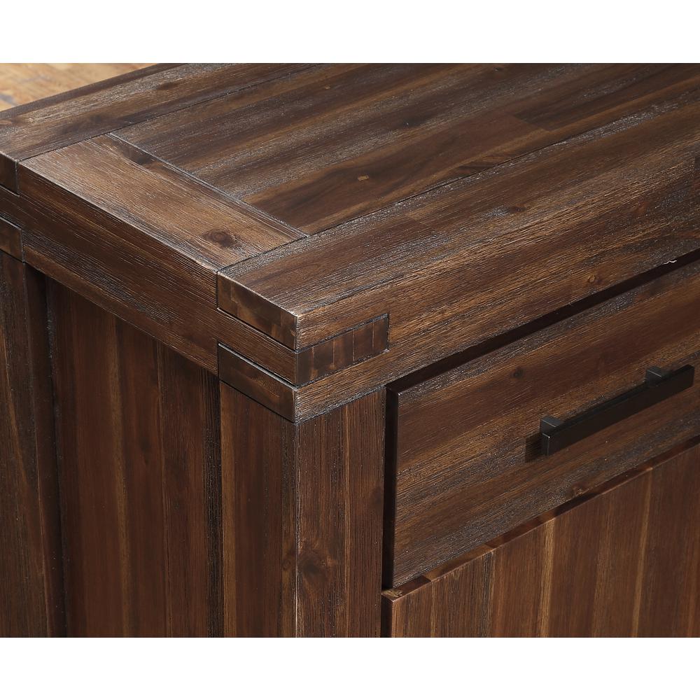 Meadow Three Drawer Three Door Solid Wood Sideboard in Brick Brown. Picture 6