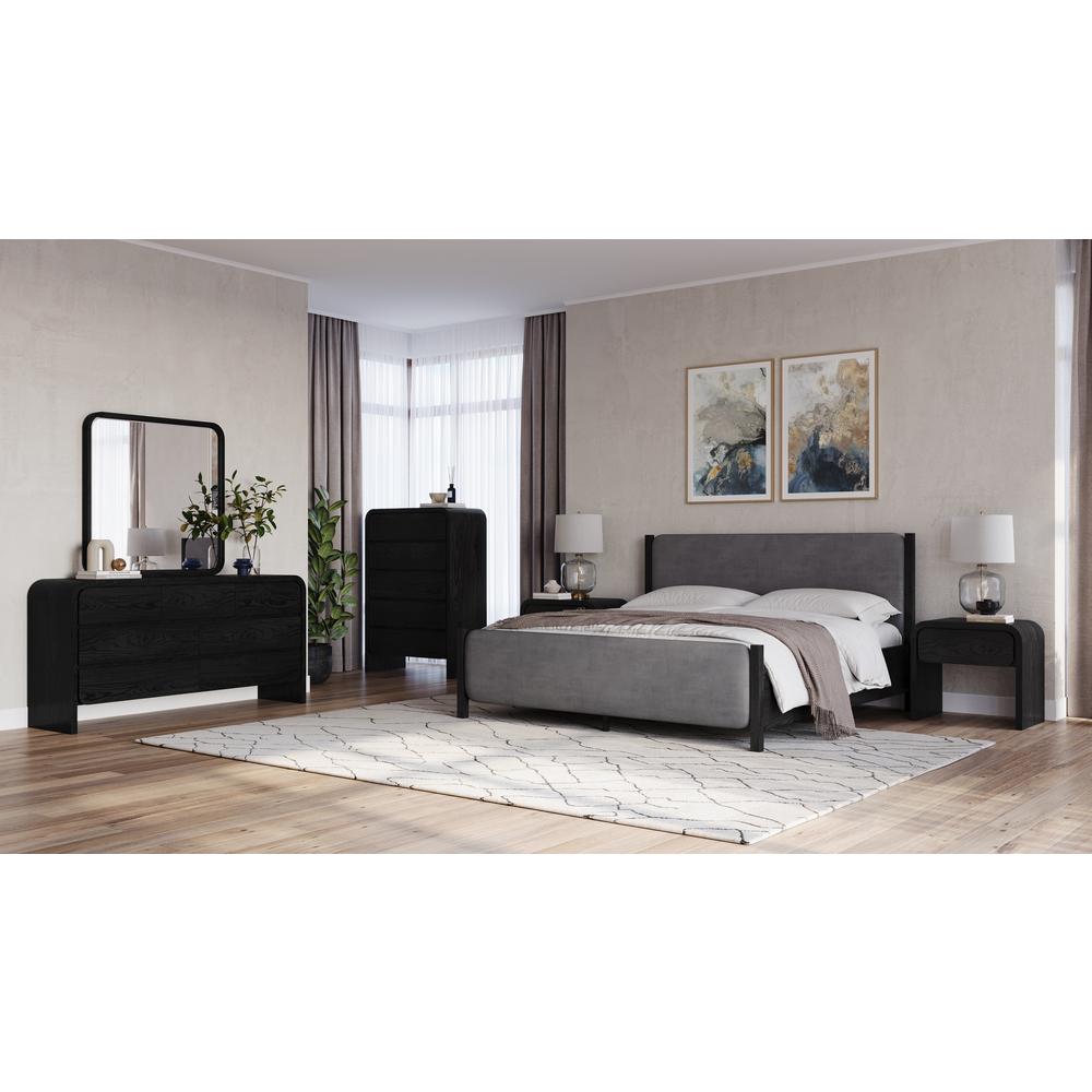 Elora Seven Drawer Dresser in Jet Black Ash. Picture 5